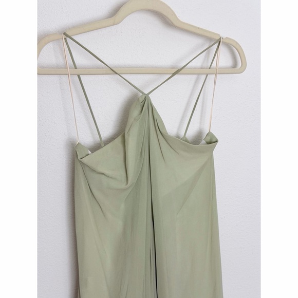 Jacquemus Light Green Asymmetrical Chiffon Dress Runway, size XS - Picture 3 of 8